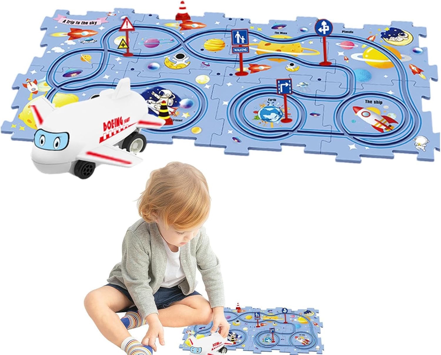 Železniška sestavljanka TRAINPUZZLE SPACE