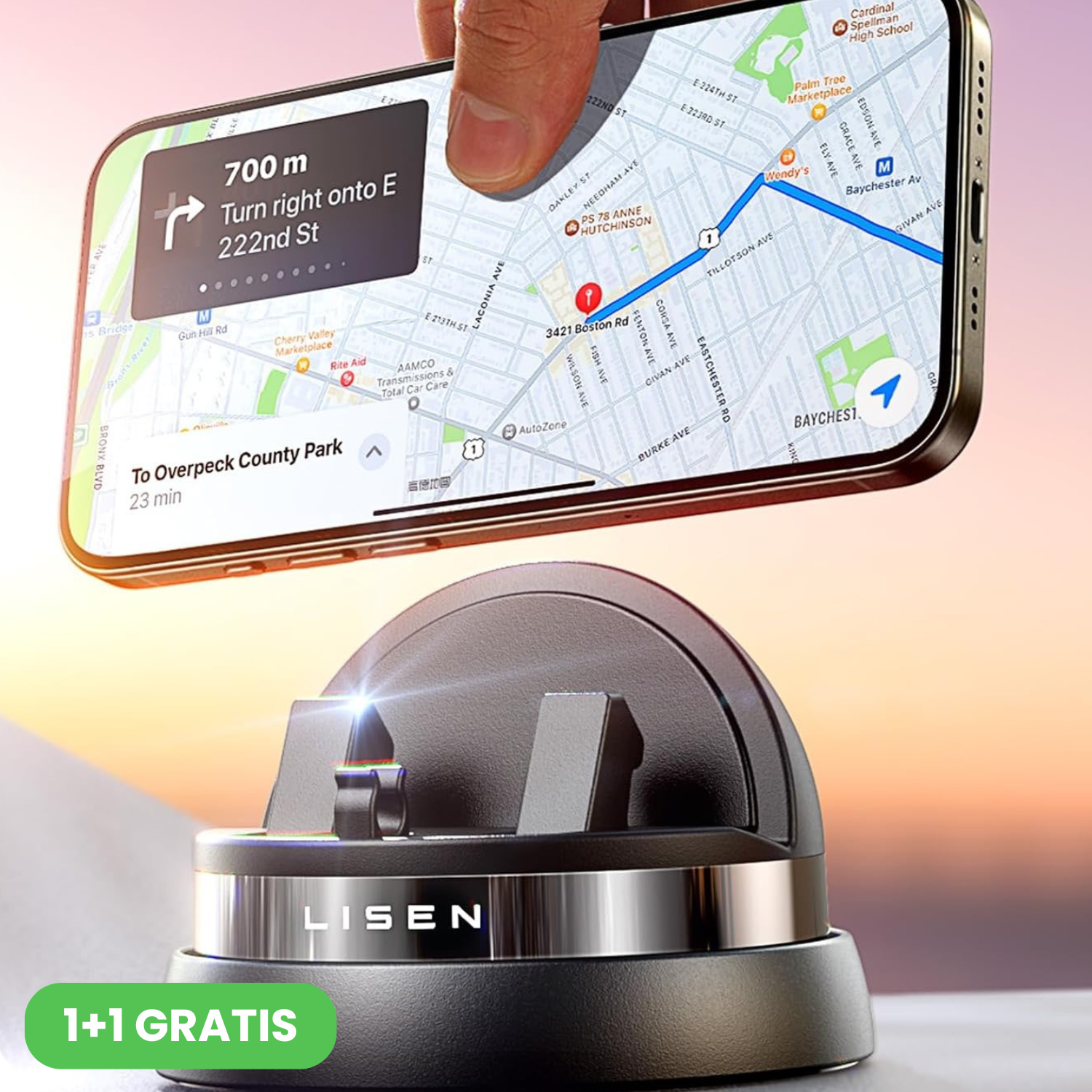 360° nosilec za mobitel za avto LISEN 1+1 GRATIS